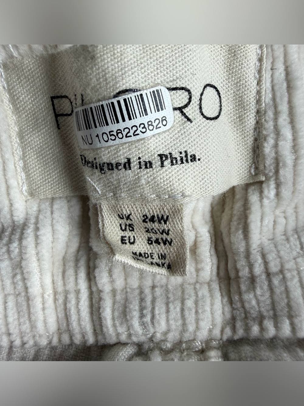 Pilcro The Kit High-Rise Wide-Leg Utility Trousers 20 cream corduroy clean girl - Picture 10 of 16